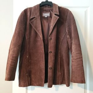 70s Vintage Style Wilson's Leather & Suede Brown Jacket